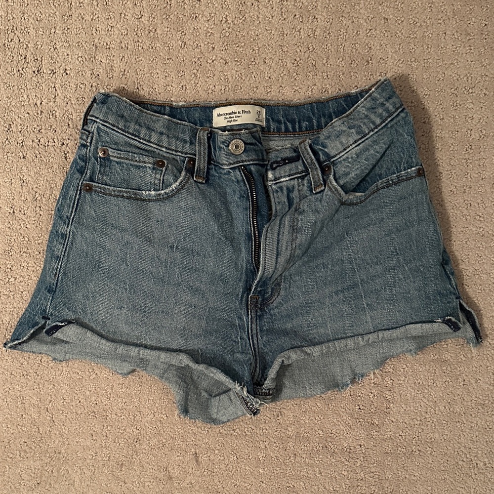 Abercrombie & Fitch Women's Classic Blue Jean Shorts Curve Love